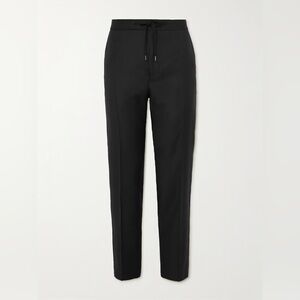 Mr. P Porter Straight-Leg Virgin Wool Drawstring Tuxedo Trousers Size 40‎